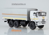 Коллекционная масштабная модель 1:43 Бортовой грузовик 6х6 КамАЗ-43118 рестайлинг  с  тентом, МЧС (Start Scale Models)